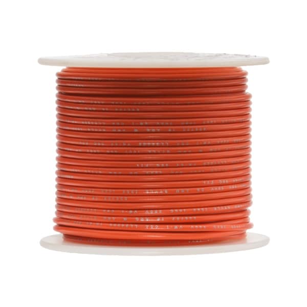 12 AWG Gauge SXL Automotive Stranded Hook Up Wire, 100 ft Length, Orange, 0.161" Diameter, 60 Volts